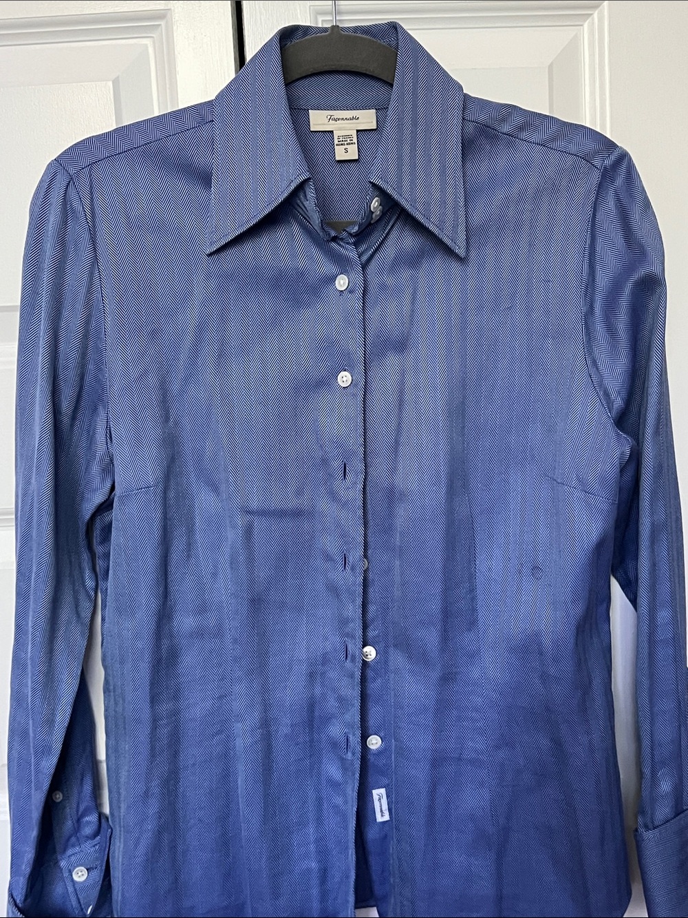 Faconnable Women’s Indigo Button-Down Dress Shirt - Long Sleeve